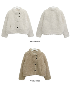 ウールボタンショートコート