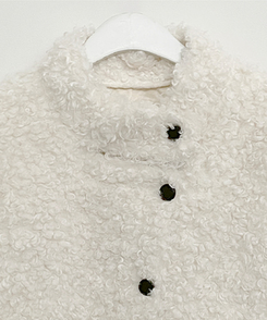 ウールボタンショートコート