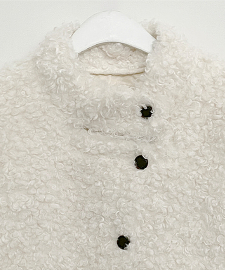 ウールボタンショートコート