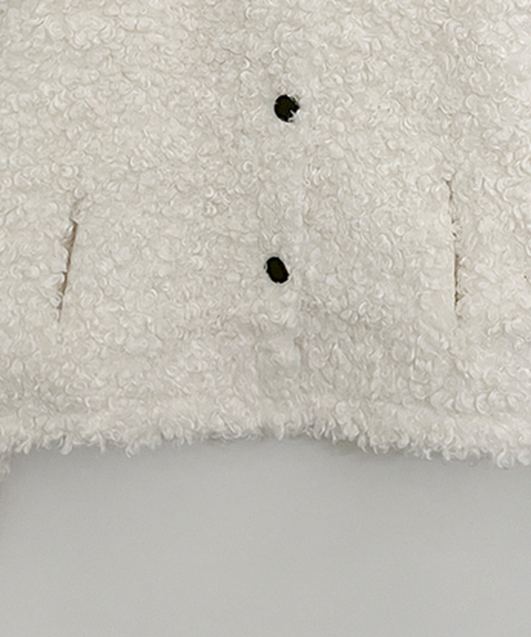 ウールボタンショートコート