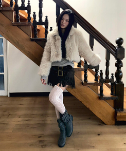 ボタンファーショートジャケット BEIGE