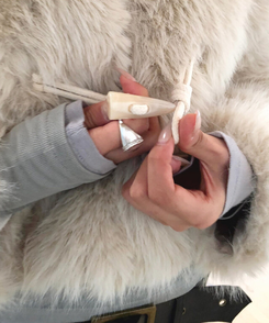 ボタンファーショートジャケット BEIGE