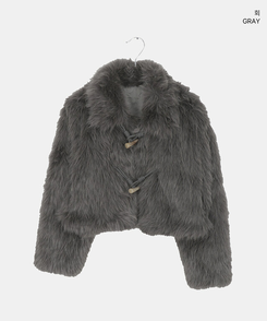 ボタンファーショートジャケット