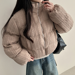 パターンダウンジャンパー BEIGE