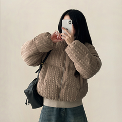 パターンダウンジャンパー BEIGE