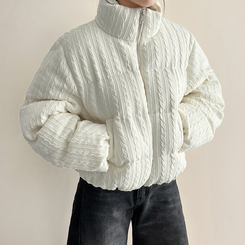 パターンダウンジャンパー IVORY