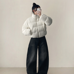 パターンダウンジャンパー IVORY