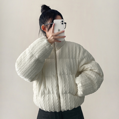 パターンダウンジャンパー IVORY