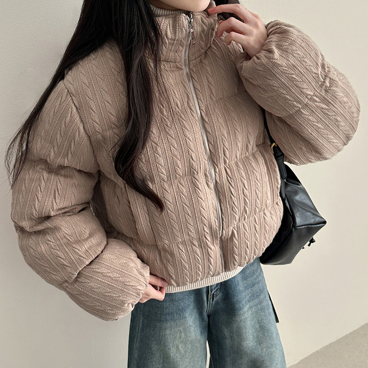 パターンダウンジャンパー BEIGE