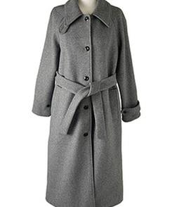 ハイネックキルティングウールベルトロングコート