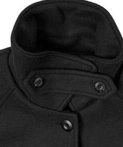 ハイネックキルティングウールベルトロングコート