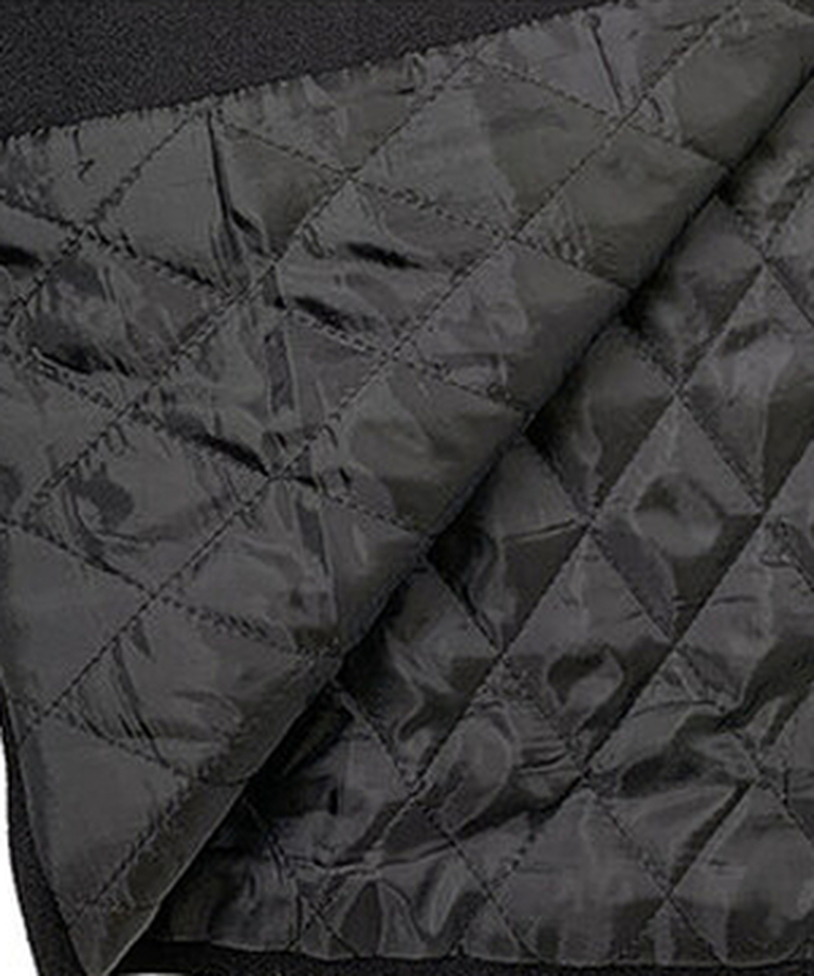 ハイネックキルティングウールベルトロングコート