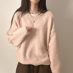 ベーシックウールVネックニット(9color) CAMERO ROSE