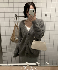 アンゴラファーカーディガン(6color) CHARCOAL