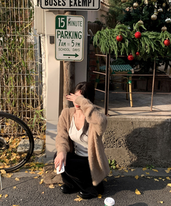 アンゴラファーカーディガン(6color) DEEP BEIGE