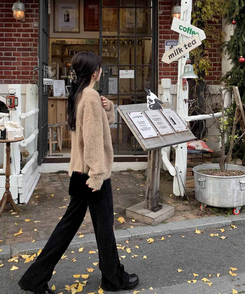 アンゴラファーカーディガン(6color) DEEP BEIGE