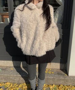 ハイネックムスタンボアジャケット IVORY