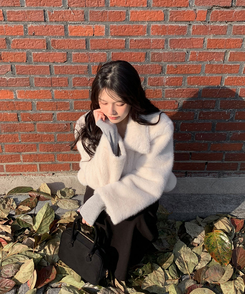 ショートミンクファージャケット IVORY