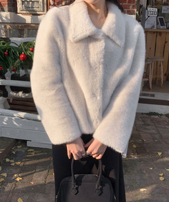 ショートミンクファージャケット IVORY