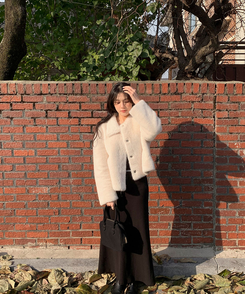 ショートミンクファージャケット IVORY