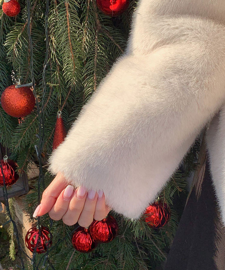 ショートミンクファージャケット IVORY