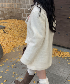 ルードルハーフジャケットコート IVORY