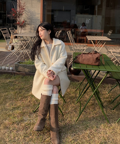 ルードルハーフジャケットコート IVORY