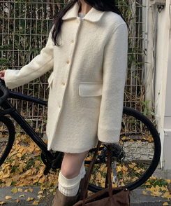 ルードルハーフジャケットコート IVORY