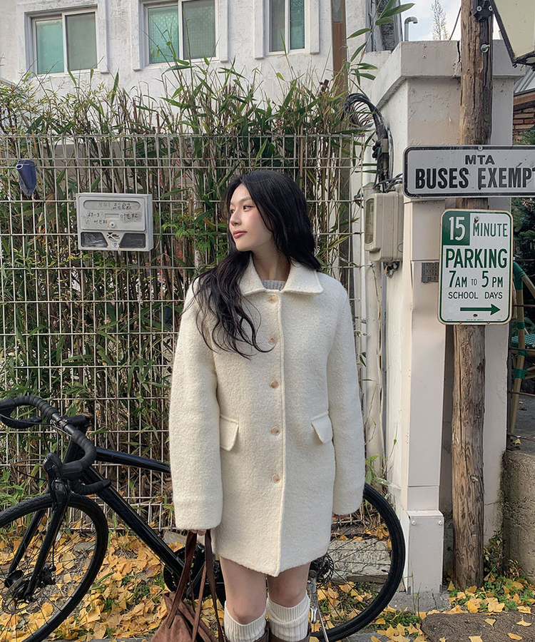 ルードルハーフジャケットコート IVORY