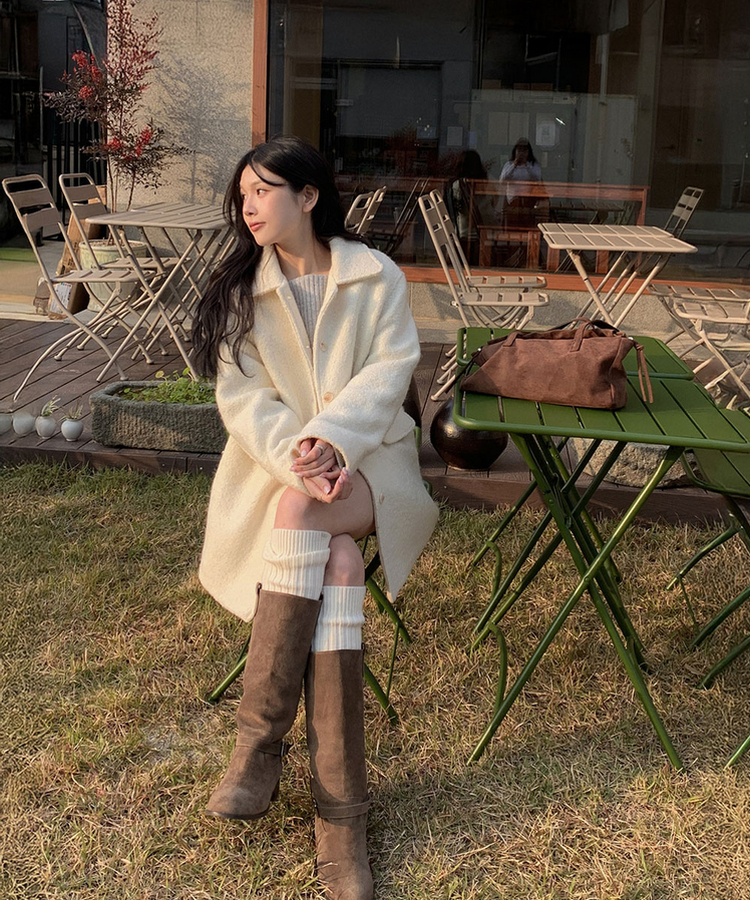 ルードルハーフジャケットコート IVORY