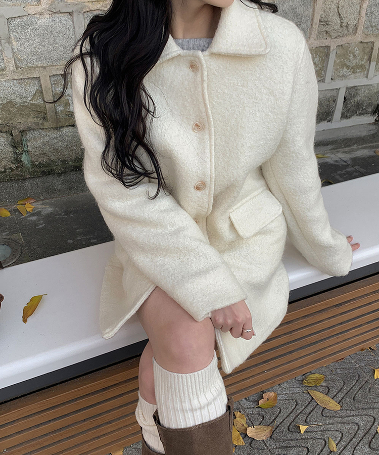 ルードルハーフジャケットコート IVORY