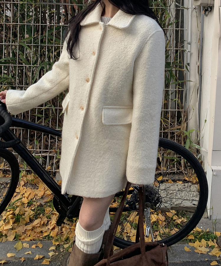 ルードルハーフジャケットコート IVORY