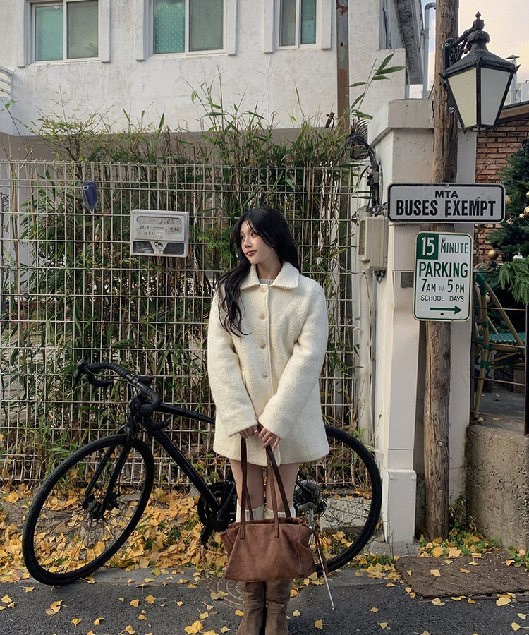 ルードルハーフジャケットコート IVORY