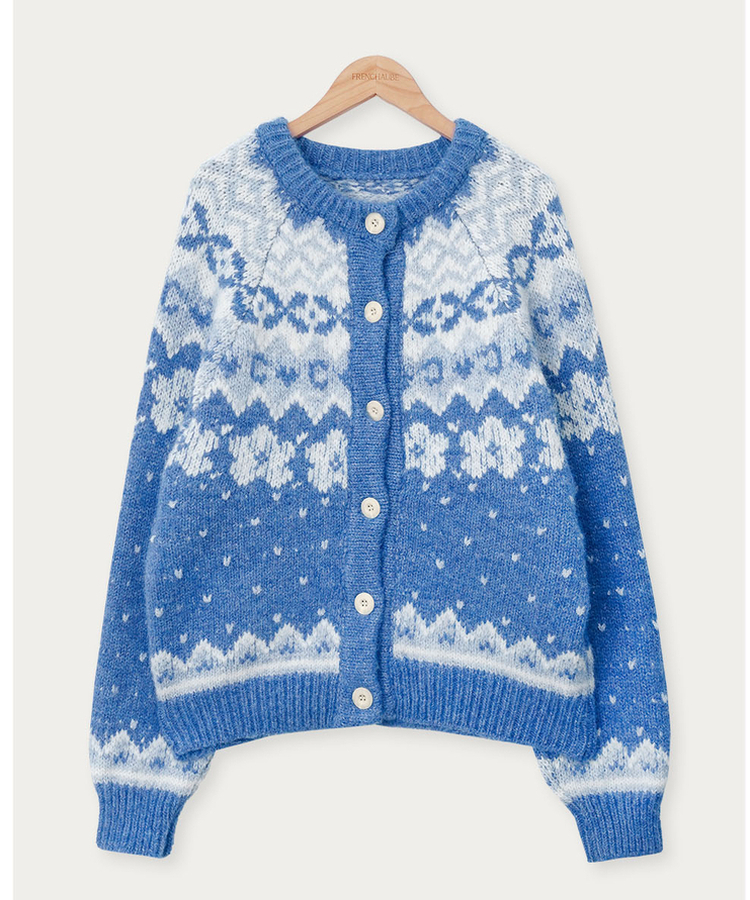 ウールノルディックニットカーディガン