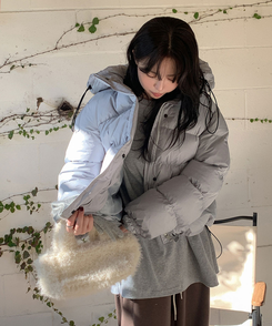 フードクロップショートダウン LIGHT BLUE