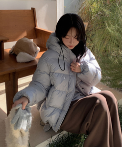 フードクロップショートダウン LIGHT BLUE