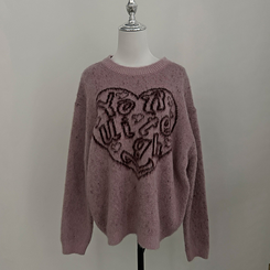 ハートレタリングブラシアンゴラニット(5color)