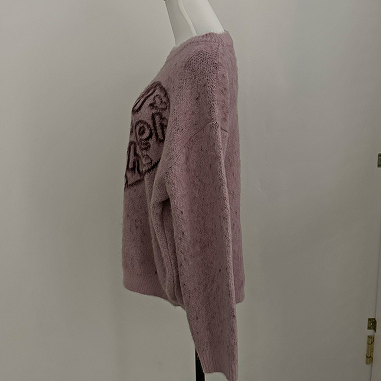 ハートレタリングブラシアンゴラニット(5color)