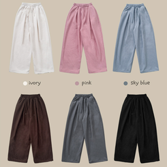 【丈別】【起毛】コーデュロイダブルピンタックトレーニングパンツ(6color)