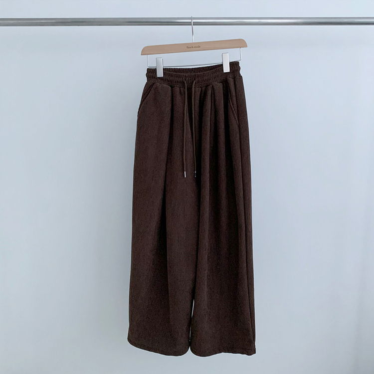 【丈別】【起毛】コーデュロイダブルピンタックトレーニングパンツ(6color)