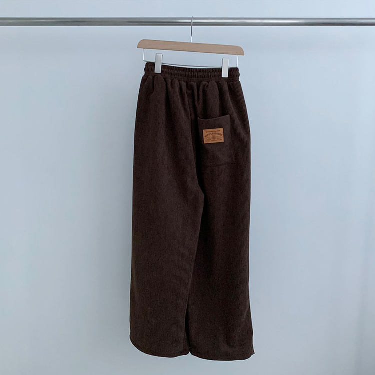 【丈別】【起毛】コーデュロイダブルピンタックトレーニングパンツ(6color)