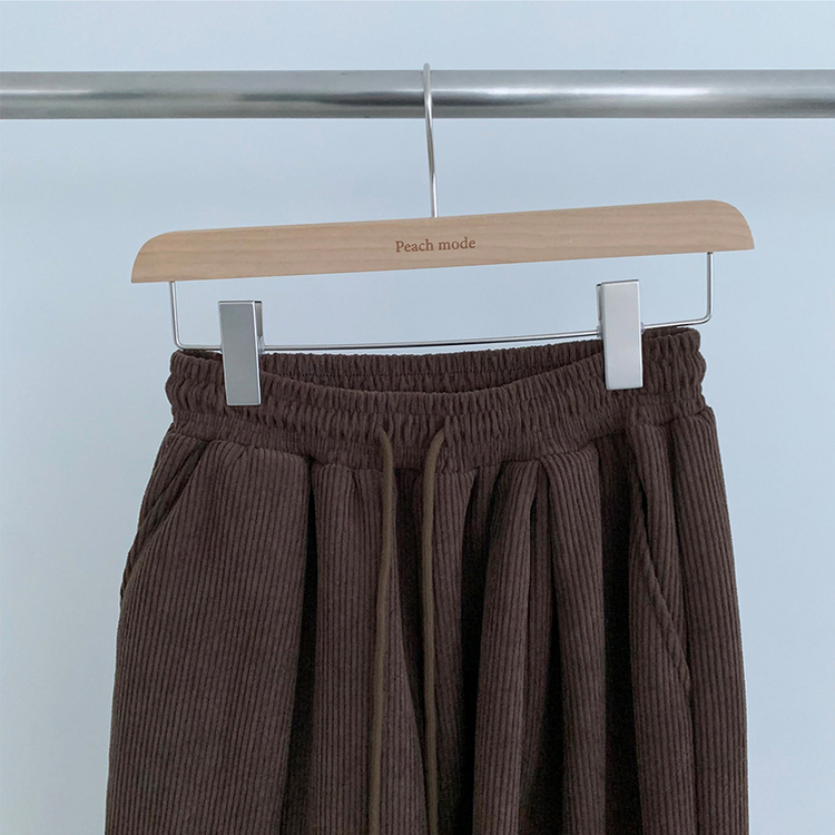 【丈別】【起毛】コーデュロイダブルピンタックトレーニングパンツ(6color)