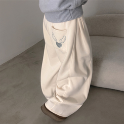 バックドットハート刺繍トレーニングパンツ(5color) IVORY