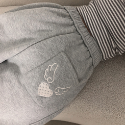 バックドットハート刺繍トレーニングパンツ(5color) GREY