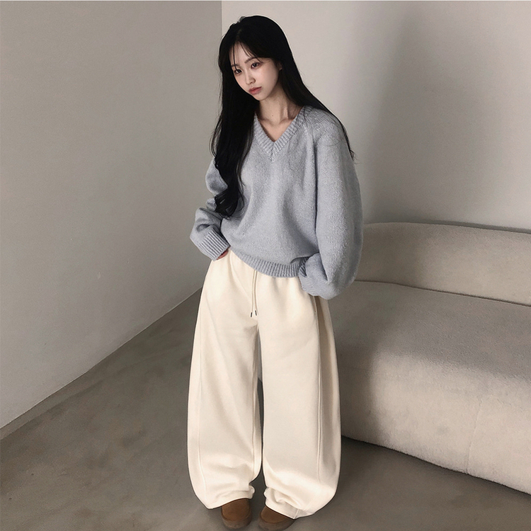 バックドットハート刺繍トレーニングパンツ(5color) IVORY