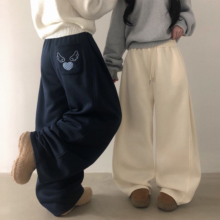 バックドットハート刺繍トレーニングパンツ(5color) NAVY