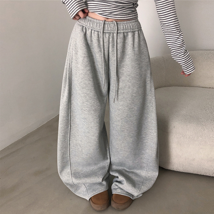 バックドットハート刺繍トレーニングパンツ(5color) GREY