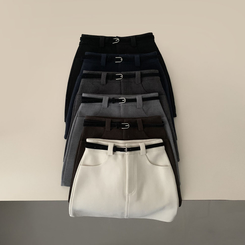 【ベルト付き】【ベルト付き】ベーシックハイウエスミニスカート(6color)