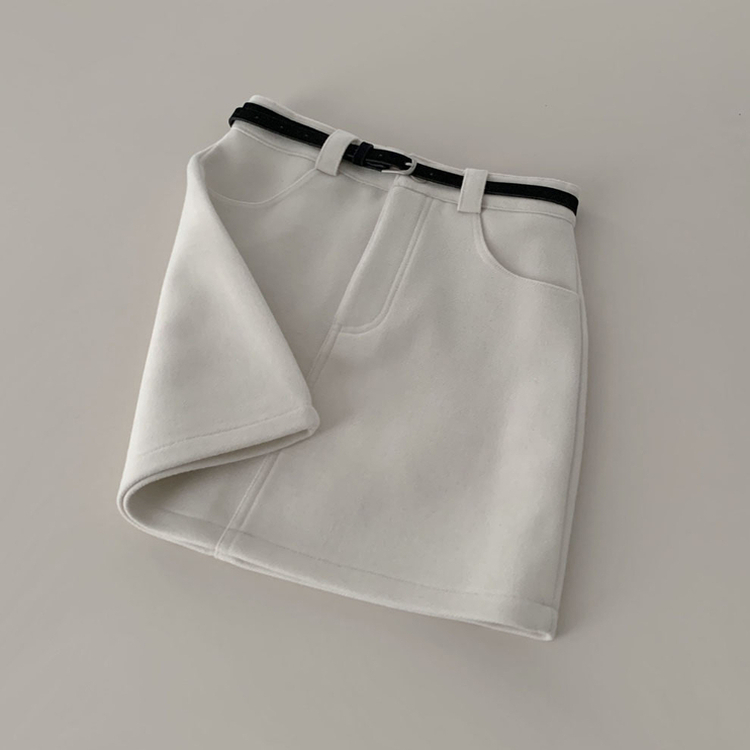 【ベルト付き】【ベルト付き】ベーシックハイウエスミニスカート(6color)