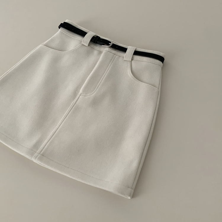 【ベルト付き】【ベルト付き】ベーシックハイウエスミニスカート(6color)